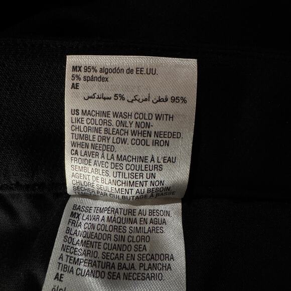 Style & Co SZ 24W Ankle Straight Pants Mid-Rise Stretch Zip-Fly Flat Front Black - Picture 8 of 8